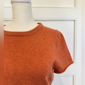 J Crew Cashmere Pumpkin Orange sweater size medium
